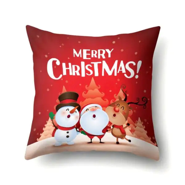 Super Soft Plush Christmas Digital Print Sofa Pillowcase